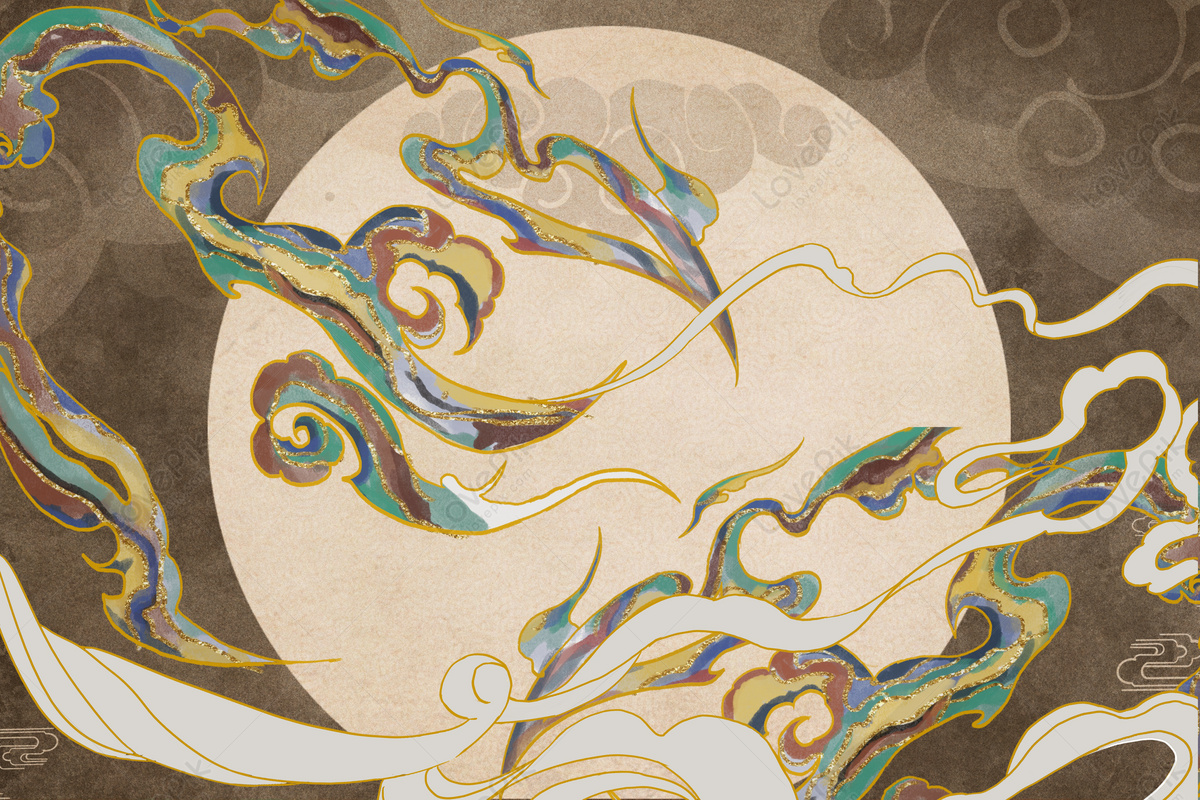 Dunhuang Wind Background Download Free | Banner Background Image on ...