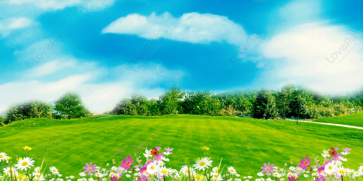 Grass Sky Background Download Free | Banner Background Image on Lovepik |  401740314