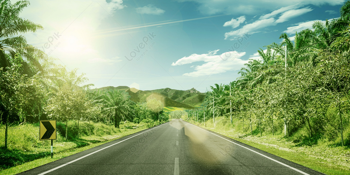 Green Road Background Download Free | Banner Background Image on ...