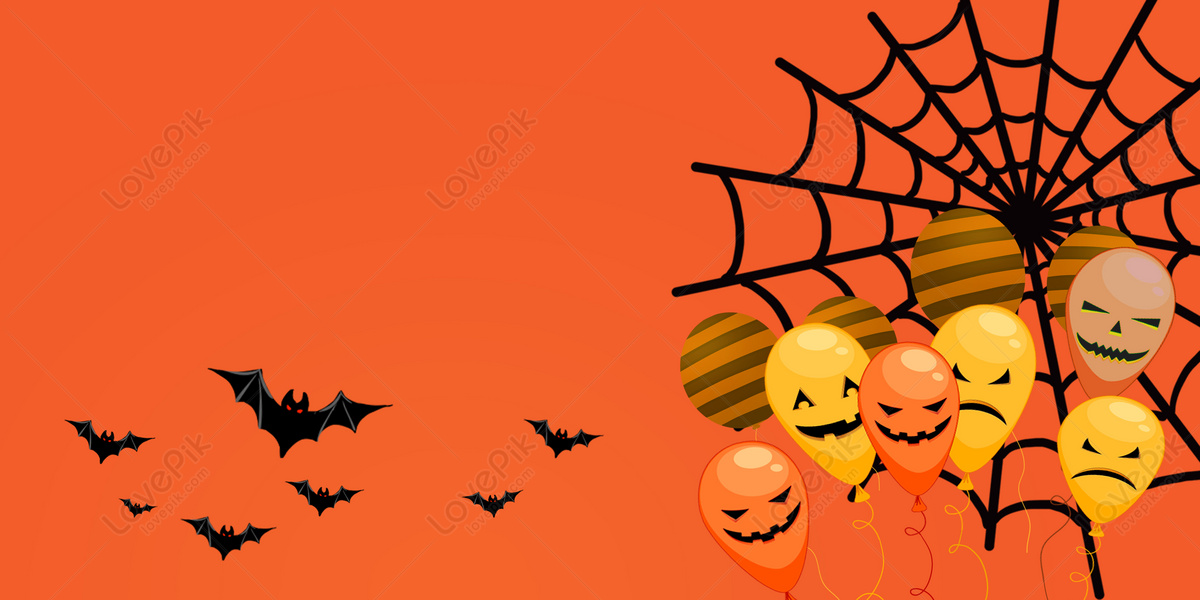 Orange Balloon with Drawing of Scared Face on Background. Halloween Party  Stock Photo - Image of creepy, hallows: 159897350