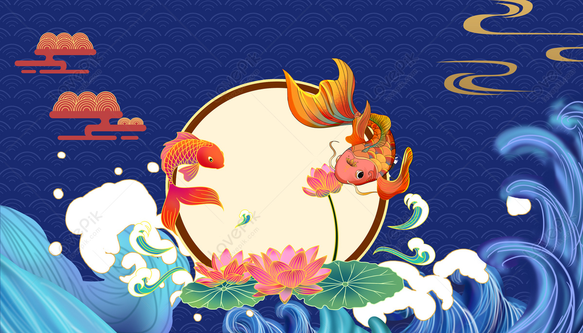 Nationalchao Koi Download Free | Banner Background Image on Lovepik ...