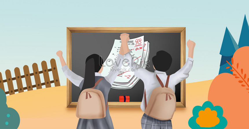 Campus Test Paper Hand Drawn Background Download Free | Banner ...