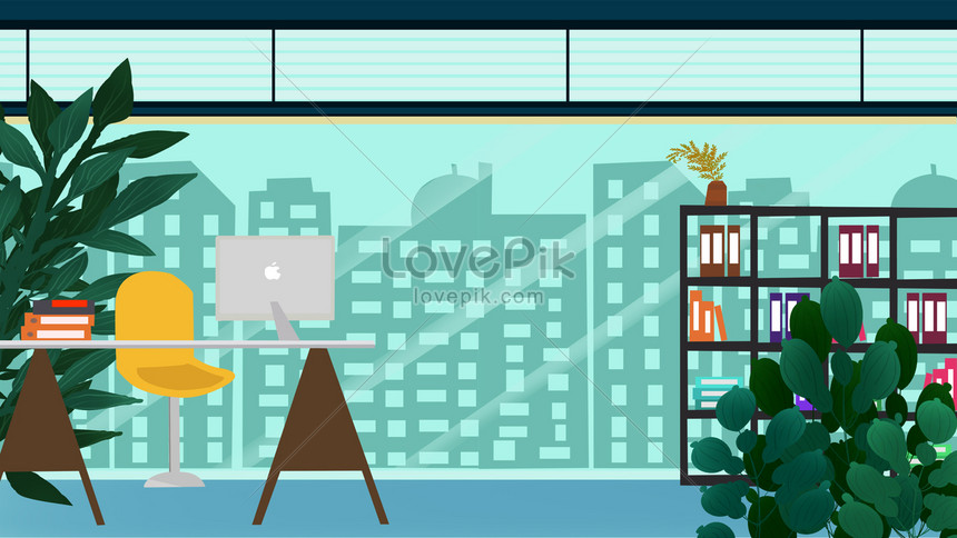 Cartoon Business Office Scene Download Free | Banner Background Image on  Lovepik | 605627503