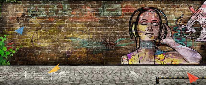 Childhood Art Graffiti Wall Creative Synthesis Download Free | Banner  Background Image on Lovepik | 605627122