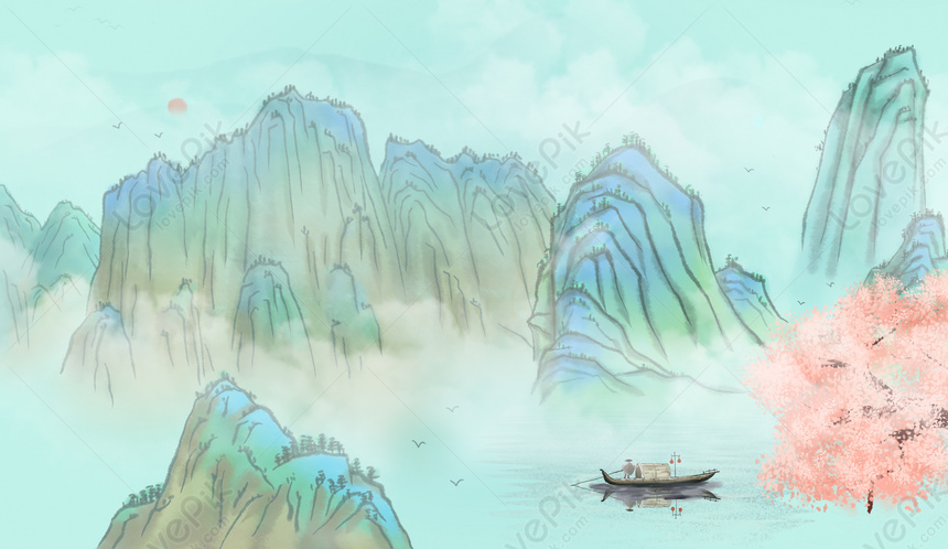 Chinese Landscape Download Free | Banner Background Image on Lovepik ...