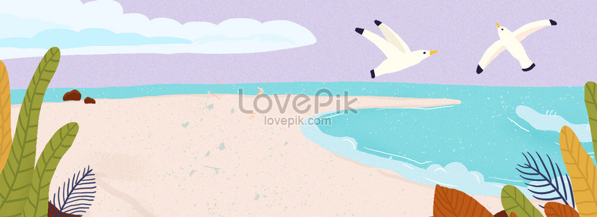 Colorful Gradient Creative Seaside Holiday Background Download Free ...