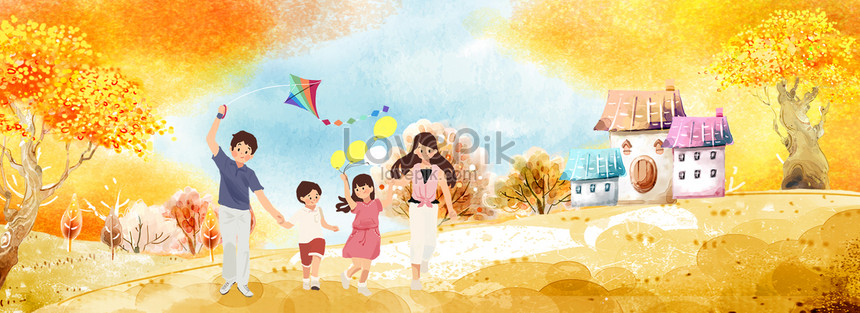 Fresh And Simple Cartoon Family Travel Background Download Free | Banner  Background Image on Lovepik | 605660239