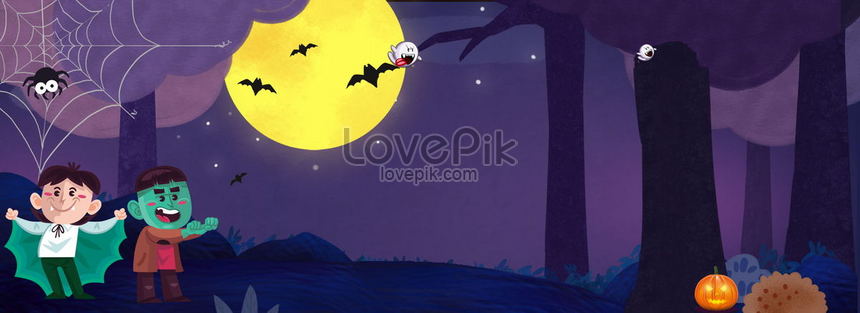 Halloween Cartoon Little Bat Bat Horror Background Download Free | Banner  Background Image on Lovepik | 605730943