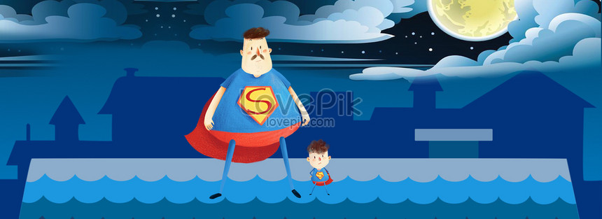 Dibujado A Mano Dibujos Animados Superman Papá Cartel Fondo Imagen de Fondo  Gratis Descargar en Lovepik
