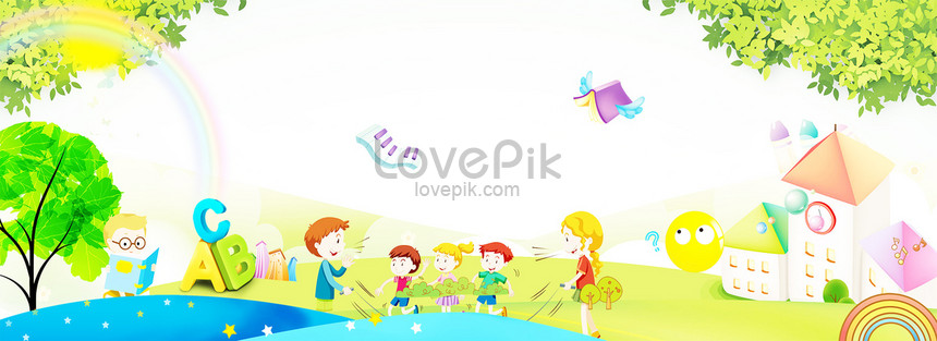 Blue Small Fresh Kids Summer Camp Forest Background Download Free | Poster  Background Image on Lovepik | 605569990