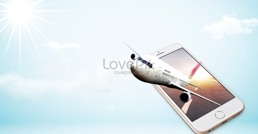 Mobile Phone Creative Synthetic Airplane Poster Download Free | Banner  Background Image on Lovepik | 605777661