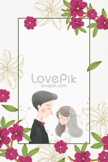 Pattern Border Wedding Fresh Art Invitation Download Free | Banner  Background Image on Lovepik | 605668794