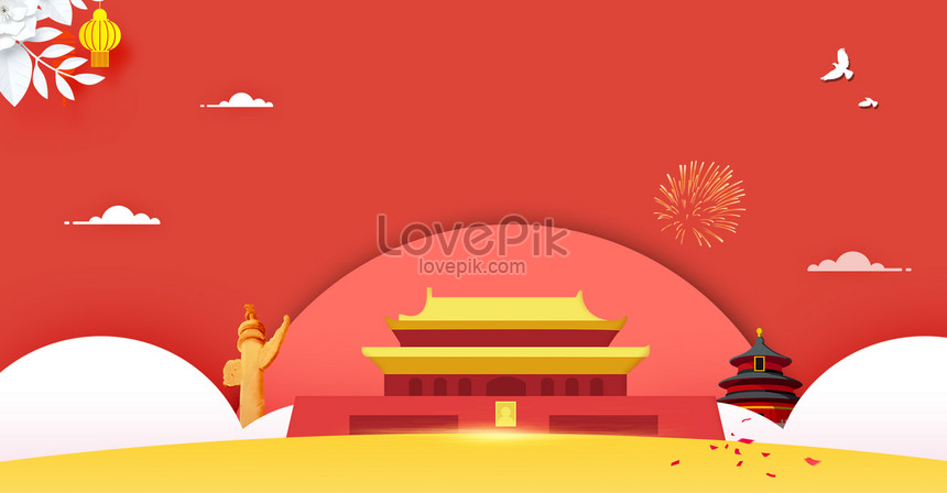 Reform And Opening Paper Cut Stereo Tiananmen Huatian Temple Of Download  Free | Banner Background Image on Lovepik | 605802608