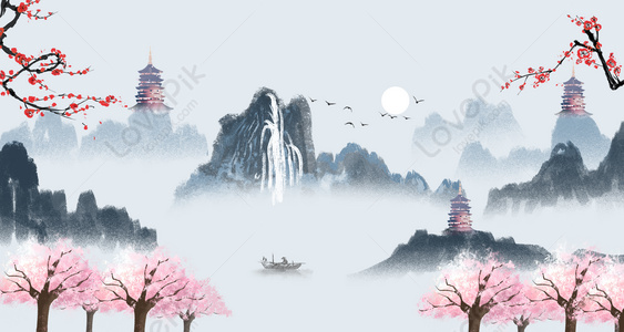 Beautiful Chinese Style Background Download Free | Banner Background ...