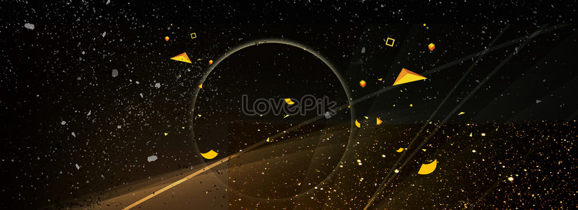 Atmospheric Black Gold Background Download Free | Banner Background ...