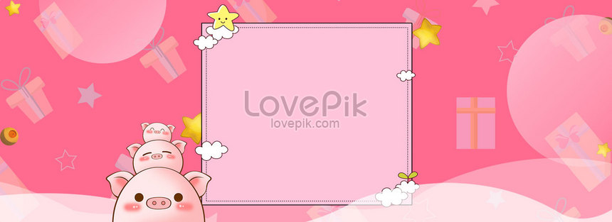 Pink Cartoon Hand Drawn Border Background Composition Download Free 