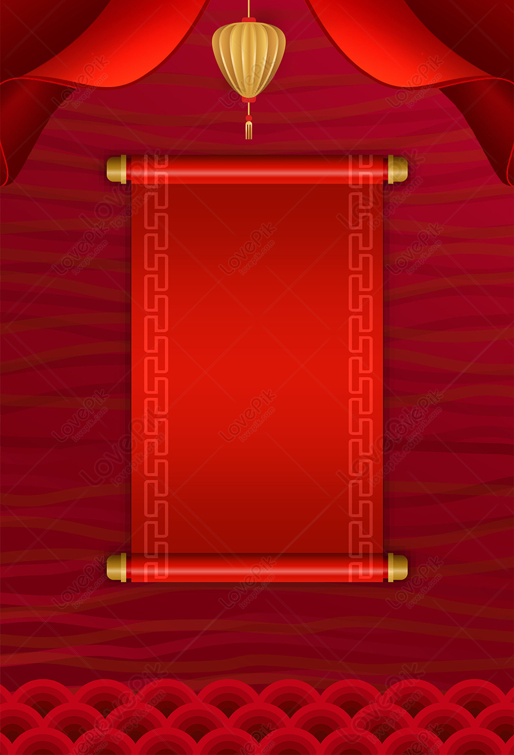 Red Festive Scroll Poster Background Download Free | Poster Background ...