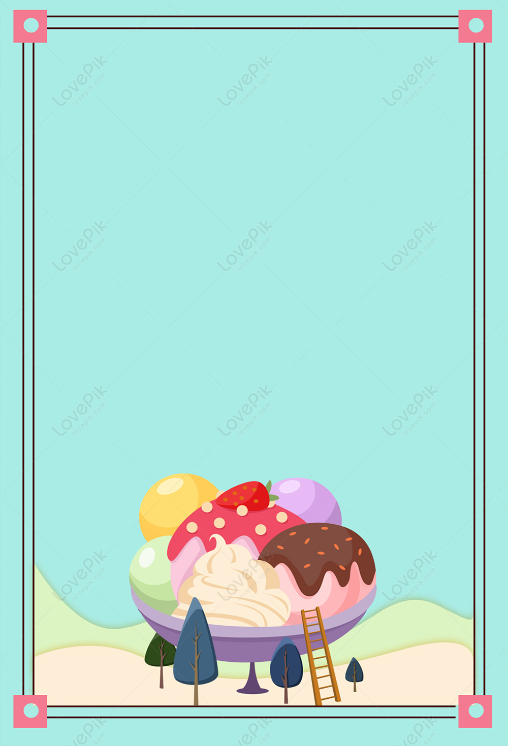 Small Fresh Ice Cream Poster Background Download Free | Poster Background  Image on Lovepik | 401559446
