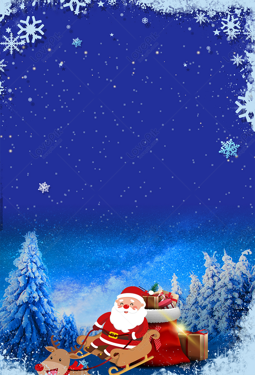 Christmas Snowy Night Blue Background Download Free | Poster Background  Image on Lovepik | 401664622