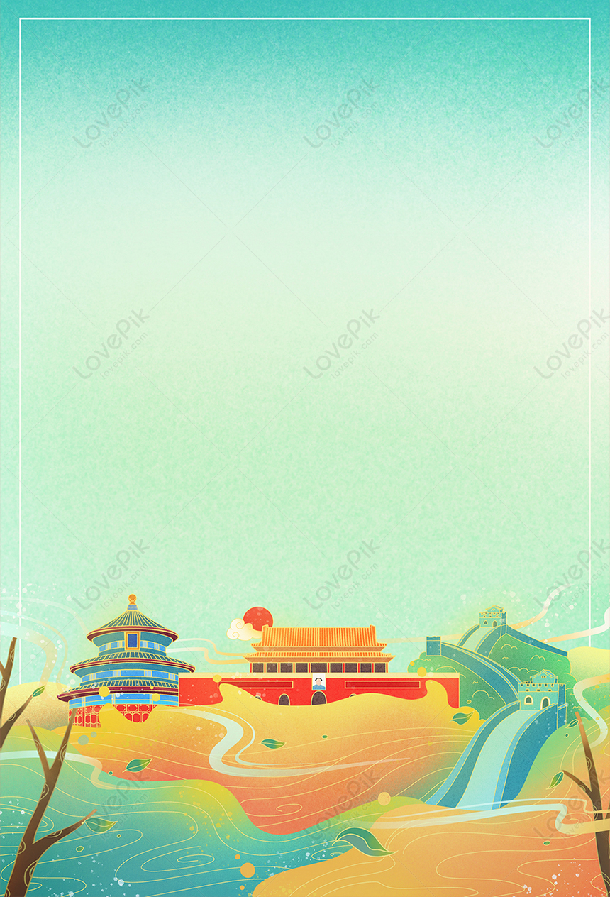 National Day Tiananmen Temple Of Heaven Great Wall Poster Backgr Download  Free | Poster Background Image on Lovepik | 401620178