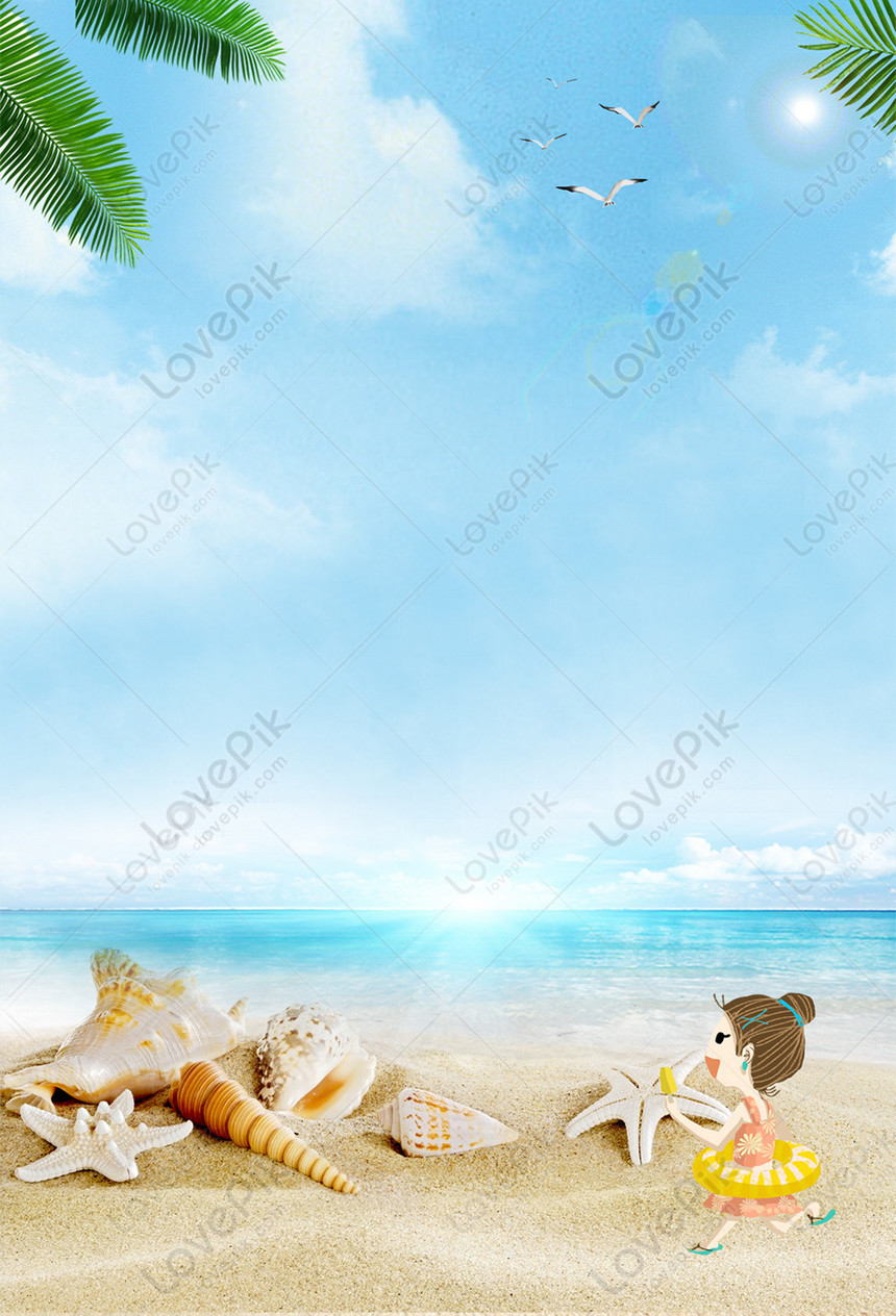 Summer Seaside Travel Poster Background Download Free | Poster Background  Image on Lovepik | 401559521