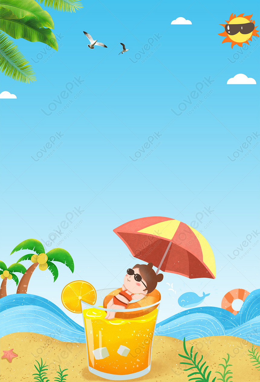 Summer Small Fresh Drink Poster Background Download Free | Poster ...