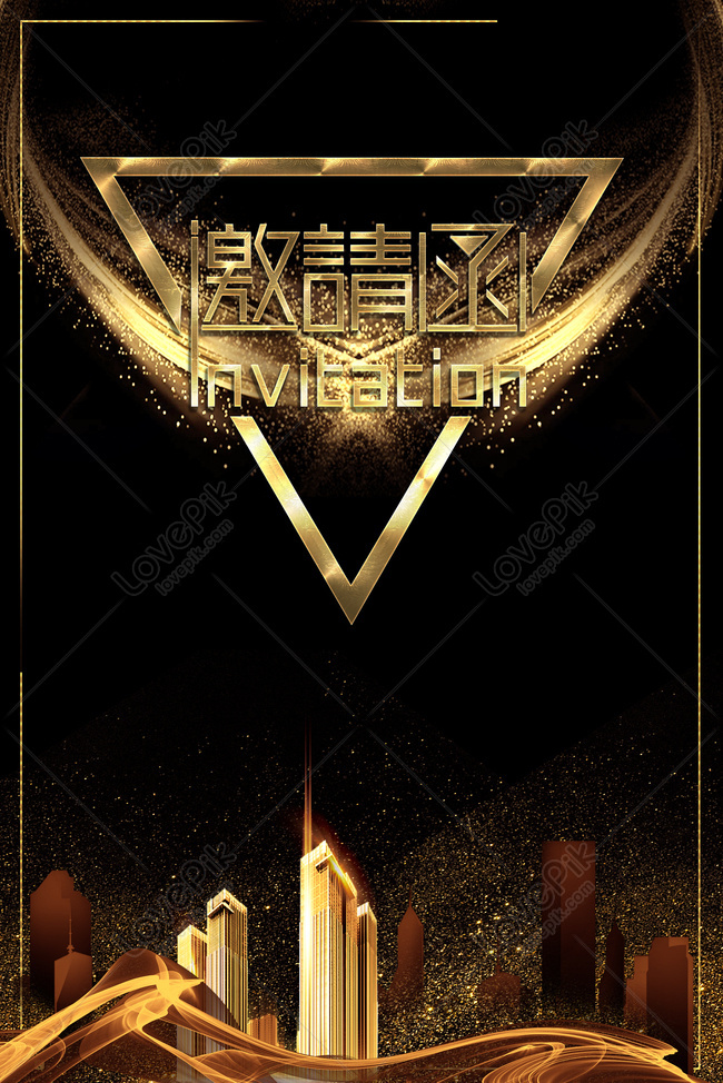 Black Enamel Luxury Elegant Invitation Download Free | Poster Background  Image on Lovepik | 605629791