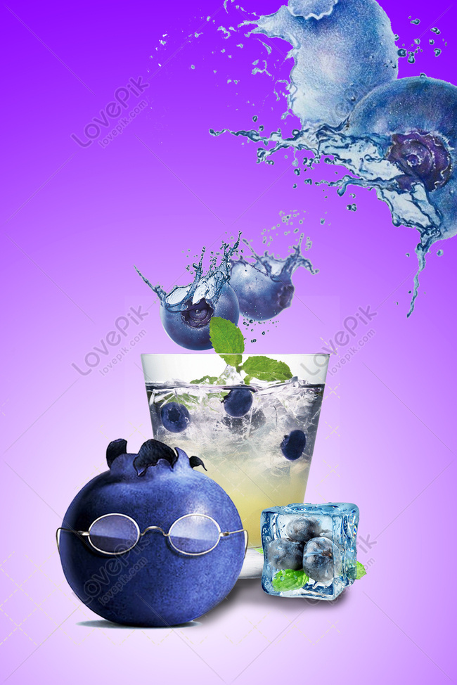 Blueberry Juice Creative Background Download Free Poster Background