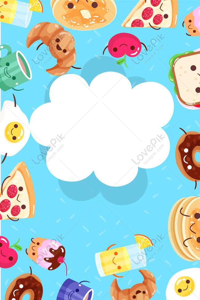 Cartoon Cute Blue Image Background Download Free | Poster ...