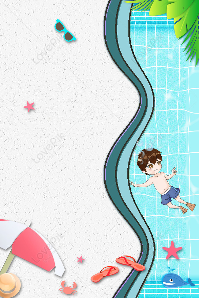 Hình Nền Cartoon Lớp Học Bơi Mùa Hè Tươi, HD và Nền Cờ đẹp bơi, trẻ em bơi,  áp phích bơi để Tải Xuống Miễn Phí - Lovepik