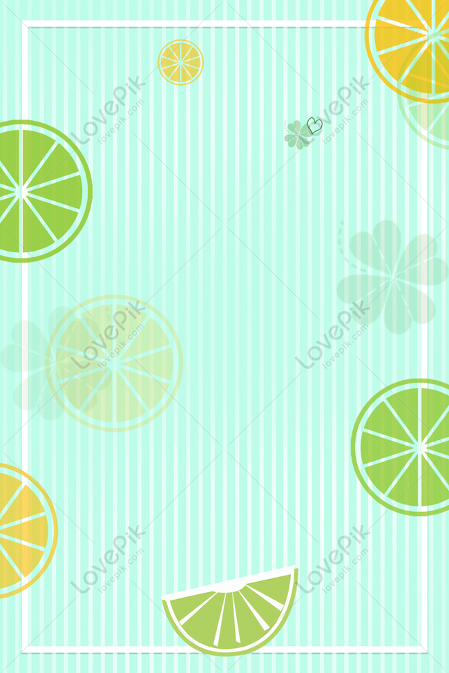 Cartoon Hand Drawn Lemon Fruit Small Fresh Background Download ...