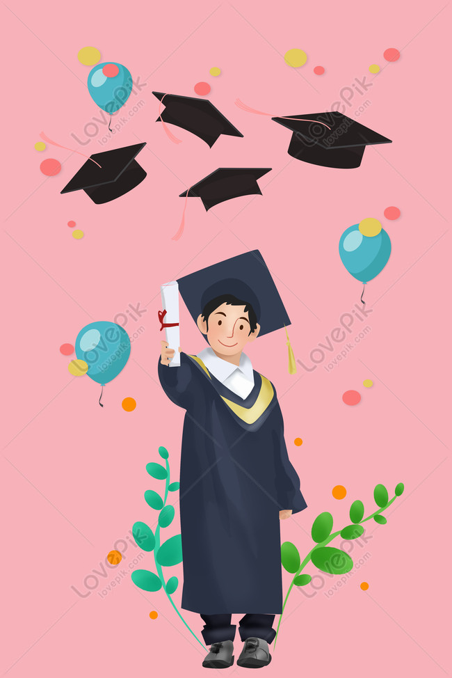 Cartoon Wind Graduation Season Big Boy Download Free | Poster Background  Image on Lovepik | 605585964