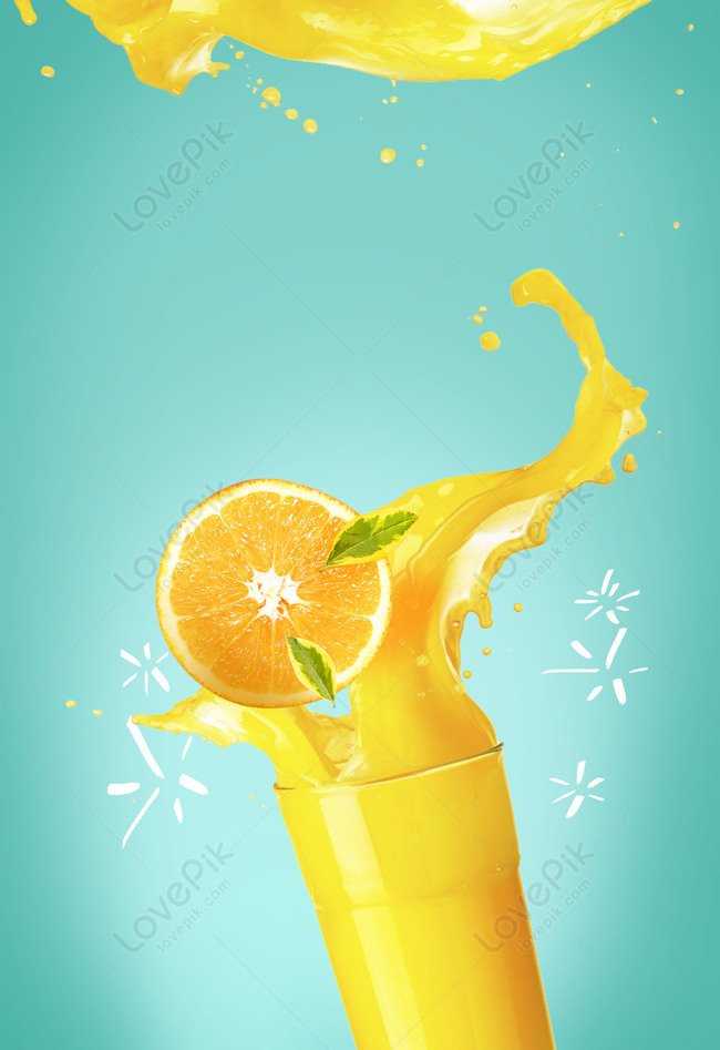 Fresh Orange Juice Blue Refreshing Advertising Background Download Free |  Poster Background Image on Lovepik | 605631744