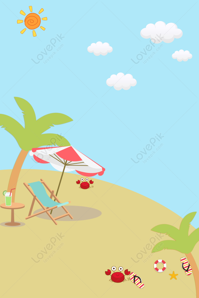 Fresh Summer Seaside Background Download Free 