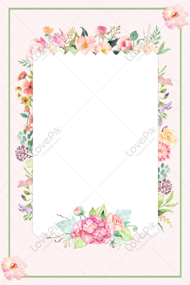 Literary Small Fresh Pink Flower Border Poster Background Download Free | Poster  Background Image on Lovepik | 605632897