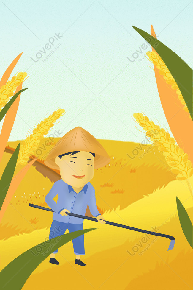 Mang Golden Farmer Peasant Squatting Poster Download Free | Poster ...