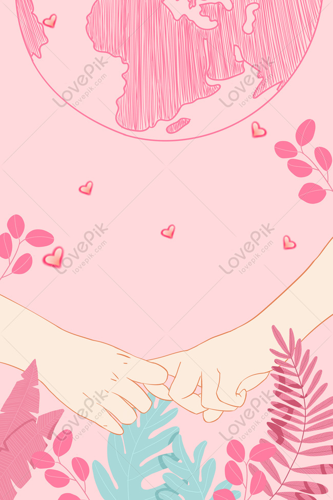 Pink International Friendship Day Holding Hands Background Download Free |  Poster Background Image on Lovepik | 605612741