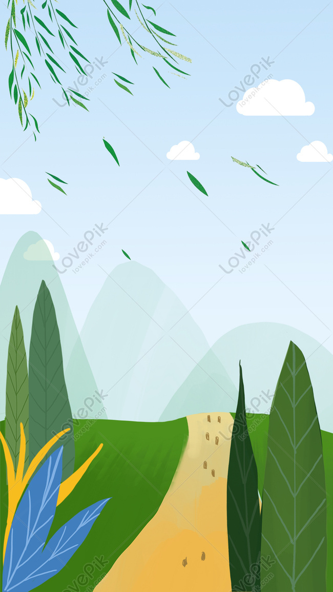 Hình Nền Vẽ Tay Phong Cảnh đất Nước, HD và Nền Cờ đẹp đất nước, cây, cuộc  sống để Tải Xuống Miễn Phí - Lovepik