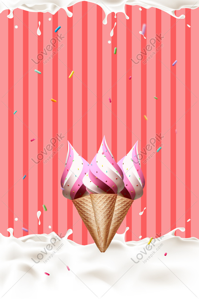 Summer Ice Cream Promotion Poster Download Free | Poster Background Image  on Lovepik | 605611811