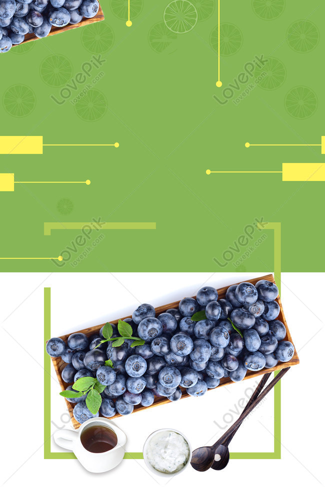 Summer Minimalist Literary Blueberry Poster Download Free Poster