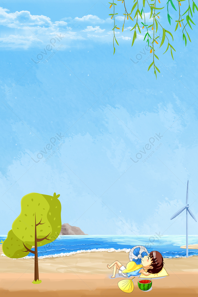 Summer Summer Beach Poster Download Free | Poster Background Image on ...