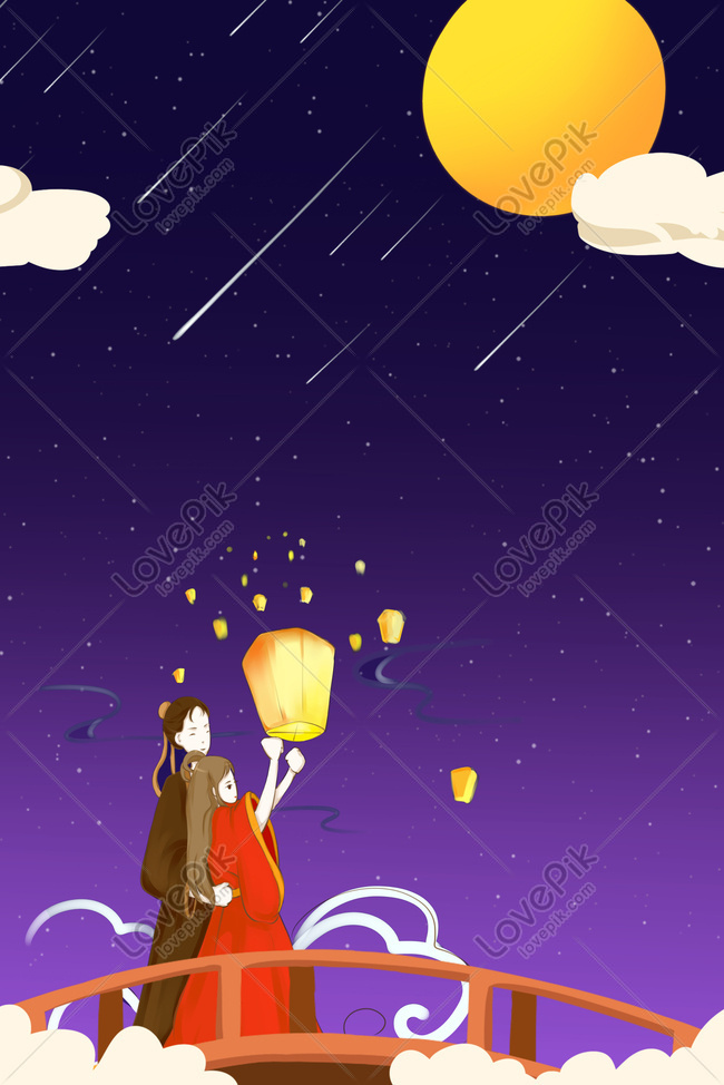 Tanabata Purple Romantic Warm Advertising Background Download Free ...