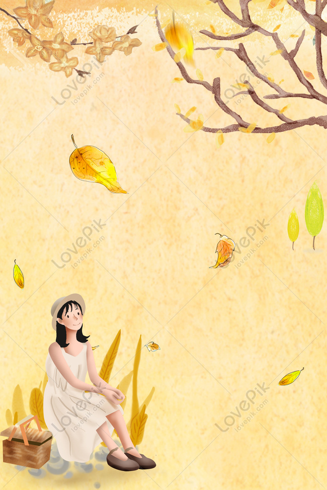 Download free Girl In Yellow Aesthetic Collage Wallpaper