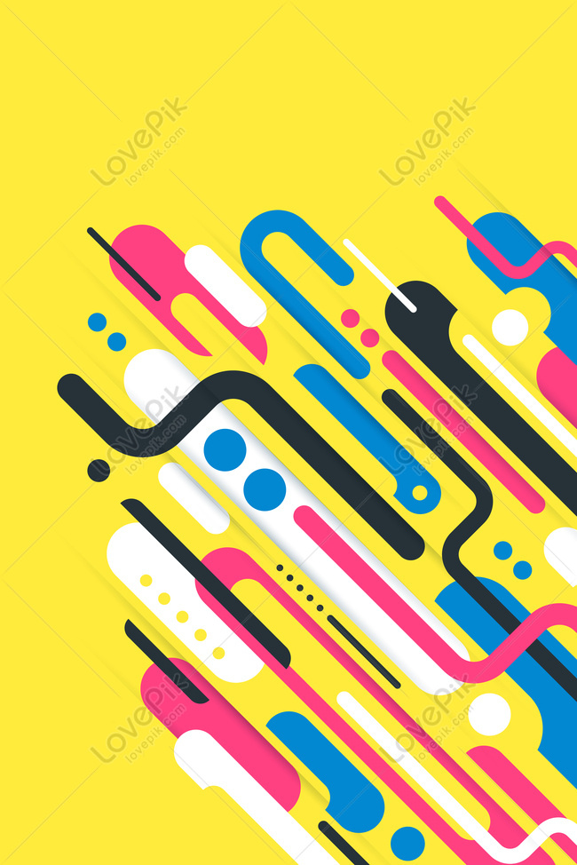 Yellow Abstract Flat Graphic Background Download Free | Poster ...