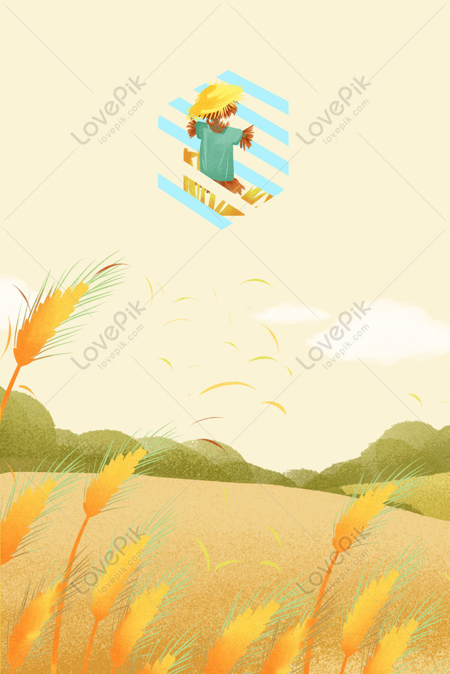 Yellow Rice Field Landscape Poster Download Free | Poster Background ...