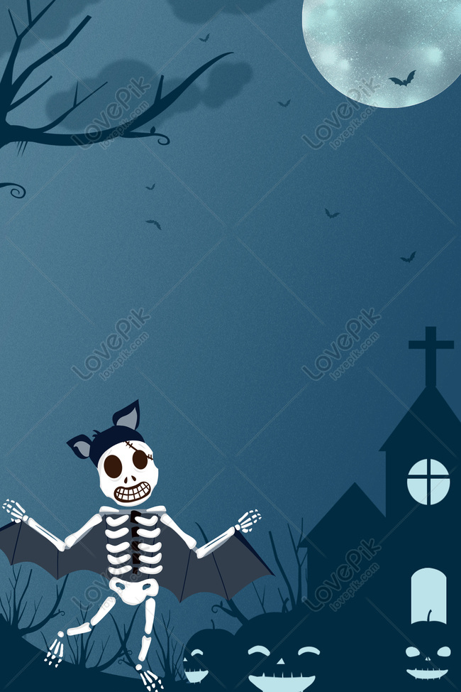 1031 Halloween Minimalism Church 骷髅 Bat Poster Download Free | Poster  Background Image on Lovepik | 605713415