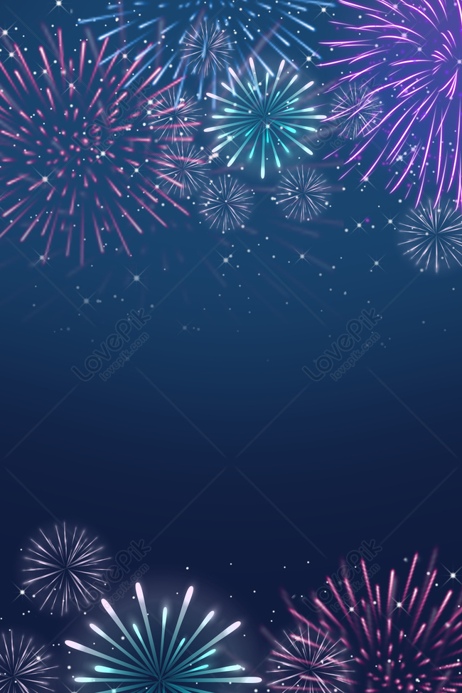 Beautiful Romantic Fireworks New Year Dreamy Background Poster Download  Free | Poster Background Image on Lovepik | 605810616