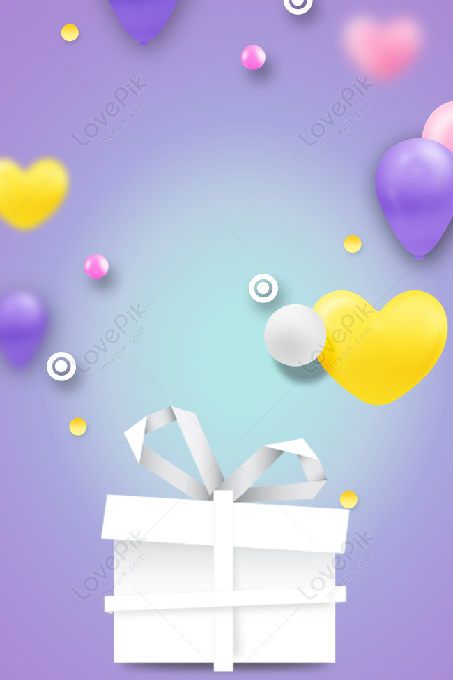 Birthday gift with red background vector free download