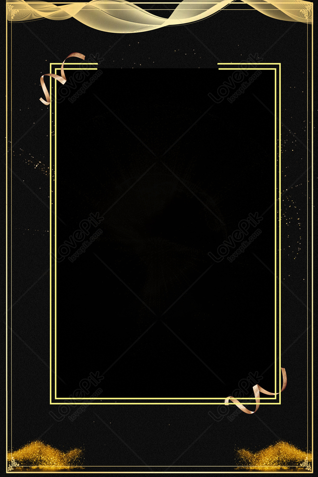 Black Gold Atmosphere Invitation Background Download Free | Poster  Background Image on Lovepik | 605807245