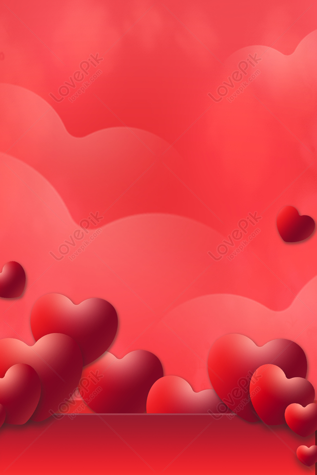 C4d Love Valentine Red Background Download Free, Poster Background Image  on Lovepik